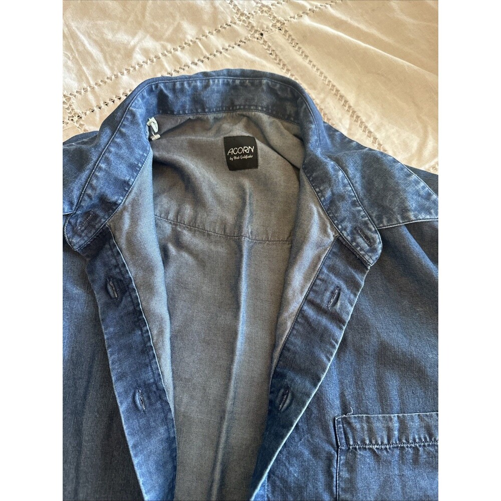 ACORN SHIRT Women/MEN’S M BY BOB GOLDFEDER 100% TENCEL LONG SLEEVE